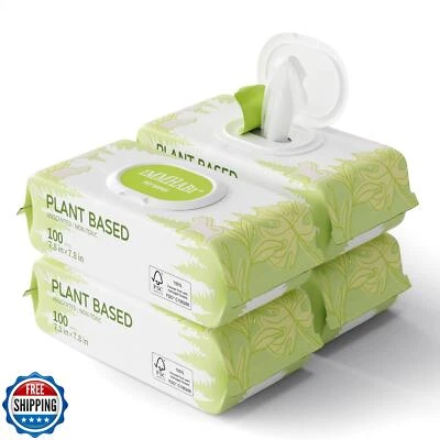 IMMHABI 400 Unscented Dog Wipes for Paws and Butt Plant Based Hypoallergenic Pets Cle