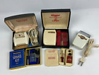 Lot of 3 Vintage Electric Shavers & Accessories Schick Remington Ronson Parts