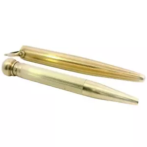 Vintage Cartier Pencil Pendant in 14K Yellow Gold Extendable and Working - Picture 1 of 10