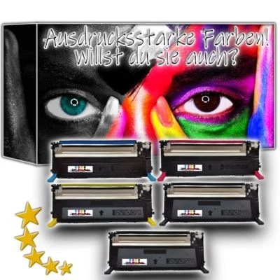 ECL SHOP.DE 5x Alternativtoner komp. zu C4092 M4092 Y4092 K4092 für SAMSUNG CLX-3175