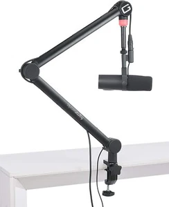 Frameworks Professional Desktop Podcast Microphone Boom Stand with XLR Cable - Picture 1 of 9