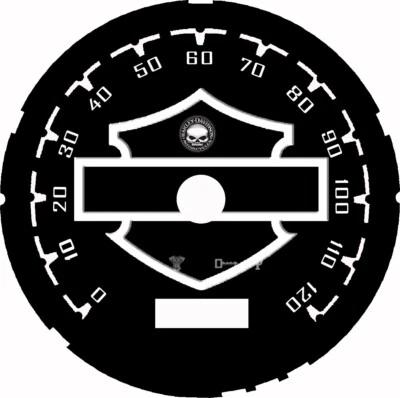 Placa frontal personalizada Harley Davidson Fat Boy 1997-2003 velocímetro MPH - Imagem 1 de 4