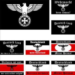 Germany Flag Historical Deutsches Wehrmacht Deutschland Meine Heimat Betreten - Picture 1 of 13
