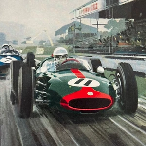 John Surtees Cooper Climax Stirling Moss Goodwood 1961 Illustration Print - Picture 1 of 8