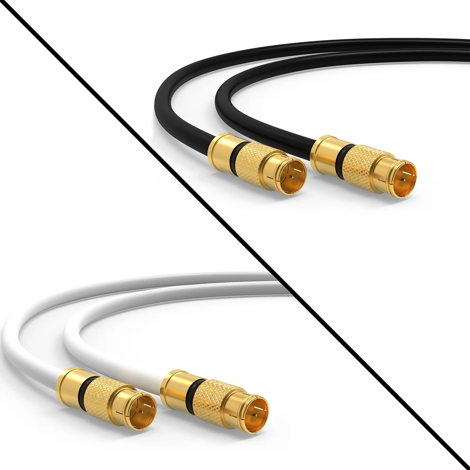 Sat Kabel TV Quick F-Stecker 135dB Satelliten Antennenkabel Router Internet UHD - Bild 1 von 4