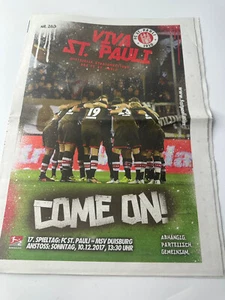 Viva St. Pauli Nr. Stadionzeitung Programm 10.12.2017 FC St. Pauli MSV Duisburg - Picture 1 of 2