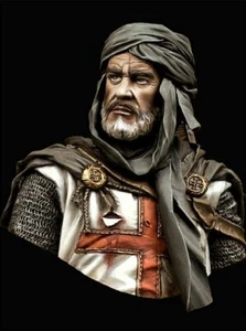 1/10 Büste Harz Figur Modellbausatz Templer Ritter Krieger unbemalt unmontiert - Bild 1 von 12