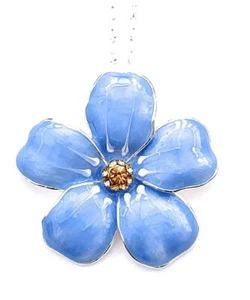 equilibrium Jewellery Silver Plated Forget Me Not Flower Necklace Gift Boxed - Picture 1 of 1