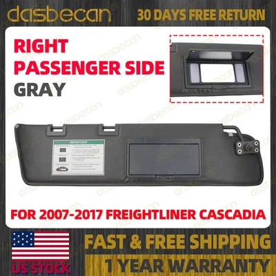Right Passenger Side Gray Sun Visor w/o Wire for Freightliner Cascadia 2007-2017 - Изображение 1 из 4