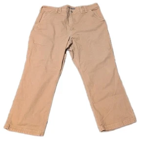 Duluth Trading Co Pants Mens 42x28 Brown Canvas Flex Fire Hose Chino - Picture 1 of 5