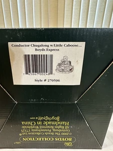 Boyds Bears Resin "Conductor Chugalong w/Little Caboose...Boyds Express" #270506 - Picture 1 of 8