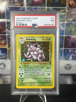 2000 POKEMON BASE SET 2 #11 NIDOKING-HOLO PSA 7 #11 - Image 1 of 2