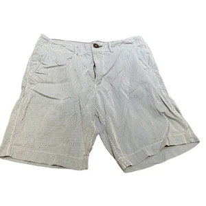 American Eagle Men’s Striped Prep Shorts Size 30 | Blue Casual Chino Style - Picture 1 of 9