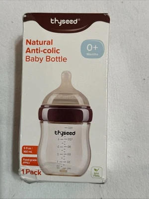 Biberón natural anticólicos 0+ meses 5 fl oz paquete de 1 biberón tomillo 1 Foto 1 de 2