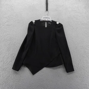 BCBGMAXAZRIA schwarze Langarmbluse mit Cut-Out-Schultern Größe Small NEU - Bild 1 von 14