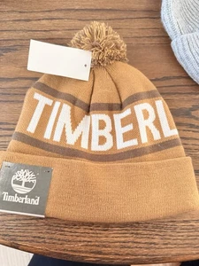 Gorra de reloj Timberland marrón con logotipo con pompón - totalmente nueva con etiquetas - Imagen 1 de 5