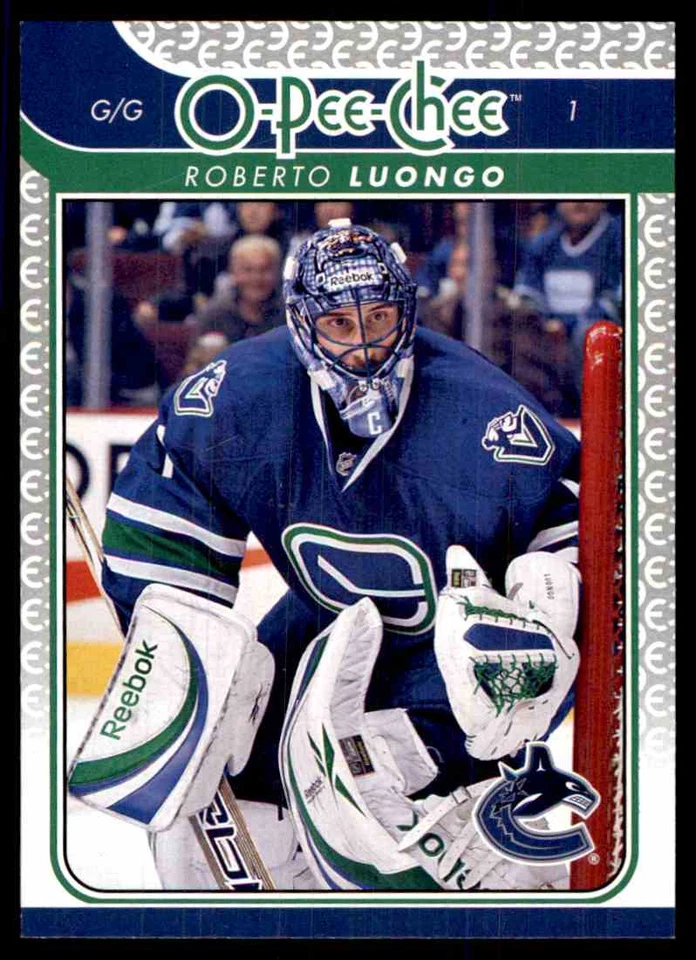 2009-10 O-PEE-CHEE ROBERTO LUONGO VANCOUVER CANUCKS #1 - Image 1 of 2