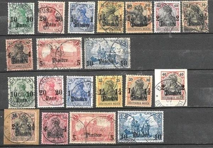 GERMAN OFF TURKEY LOT 1905 to 1912 USED FVF - Picture 1 of 1