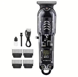 Tondeuse Électrique Rechargeable Cheveux Barbe Corps Noir - Foto 1 di 6