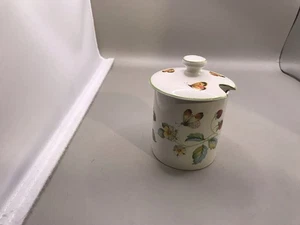 Vintage James Kent Old Foley Strawberry & Butterfly Jam Jar - Picture 1 of 6