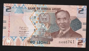 🇸🇱 Sierra Leone, 2 Leones, 2022, P-35, UNC * revalued - Picture 1 of 2