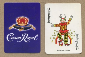CROWN ROYAL WHISKY. JOKER, Vintage SWAP PLAYING CARD - Picture 1 of 3