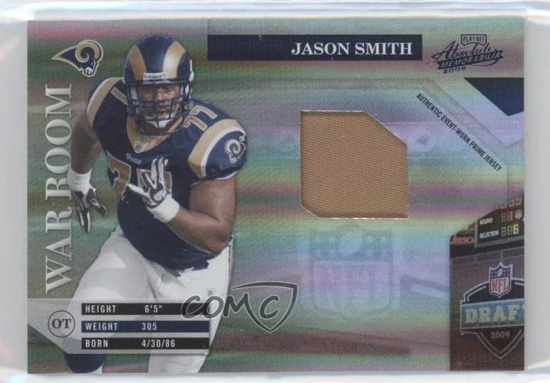 2009 Playoff Absolute Memorabilia Materials Prime /50 Jason Smith #25 Rookie RC - Image 1 of 2