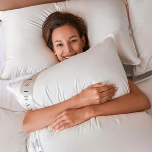 Premium Goose Down Pillows Queen Size - 700+ Fill Power, Down Pillow for Stom... - Picture 1 of 6