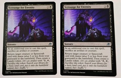 2x Scrounge for Eternity MTG, Edge of Eternities, Uncommon, NM - Image 1 of 2