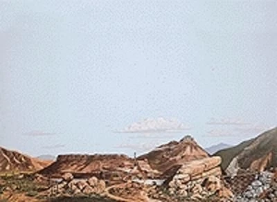 Walthers SceneMaster 949-704 HO Scale Background Scene 24 x 36" Desert-Mountain - Image 1 of 1