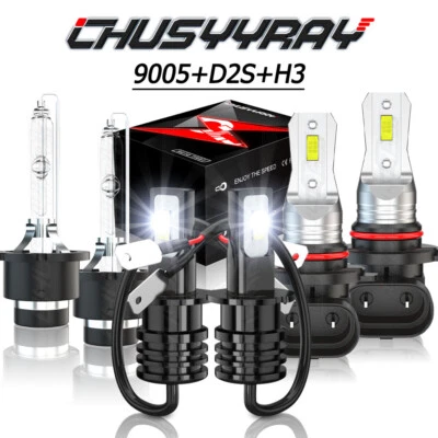 Farol Hi-Lo + lâmpada de neblina para Infiniti QX4 2001-2004 9005+D2S+H3 HID/LED - Imagem 1 de 4