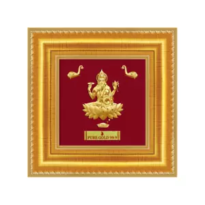 24ct Pure Gold Leaf Lakshmi Frame 12.7 x 12.7cm - Picture 1 of 7