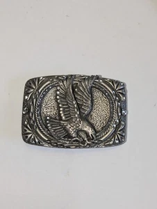 VINTAGE 1992 BALD EAGLE Patriotic WESTERN & COWBOY or Girl DESIGN BELT BUCKLE - Picture 1 of 6