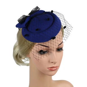 Women Fascinator Hat Ladies Headband Wedding Royal Cocktail Tea Party Hair Clip - Picture 1 of 16