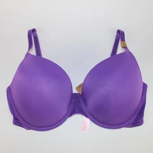 Victoria's Secret Pink Wear Everywhere Push Up Bra Size 34DD Purple - Picture 1 of 8