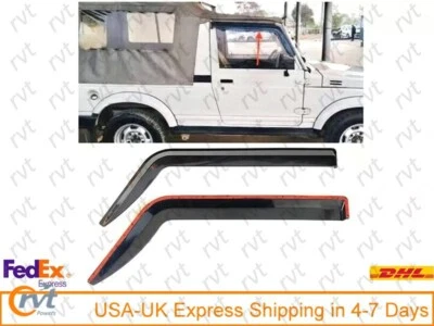 VISERA DE PUERTA SUZUKI SAMURAI PROTECTOR CONTRA EL CLIMA DEFLECTOR DE VIENTO IRROMPIBLE (JUEGO DE 2) Foto 1 de 4