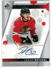 2022-23 SP AUTHENTIC LUKAS REICHEL FUTURE WATCH AUTO ROOKIE CARD 299/999 #107