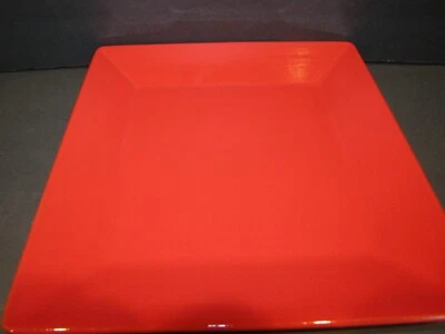 Waechtersbach Germany RED Square Plate 10" x 10" - Image 1 of 4