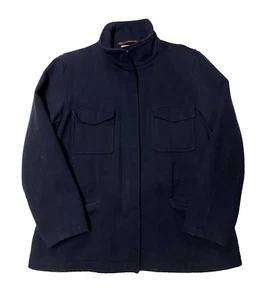 Vintage Abercrombie & Fitch AFCO Cruiser Wool Jacket Mens Large Dark Blue - Picture 1 of 4