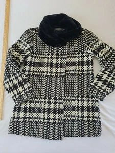 Ladies Jacket Coercion Size XL One Button Front Long Sleeve Black Mix - Picture 1 of 11