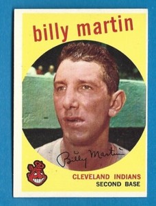 1959 Topps Baseball Card # 295 Billy Martin - Nm