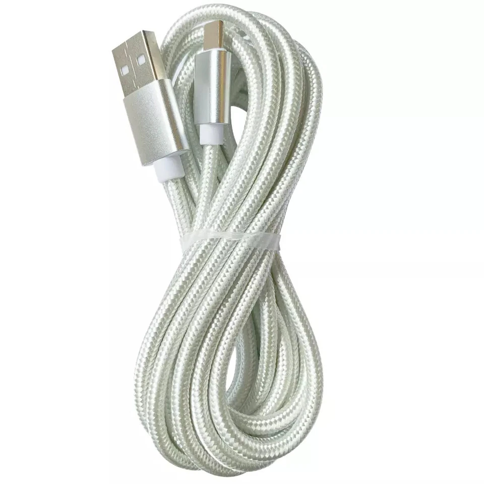 100Pcs 6Ft Braided Charger Cable USB Charging Cord For iPhone 14 13 12 11 8 7 6 - Image 1 of 4