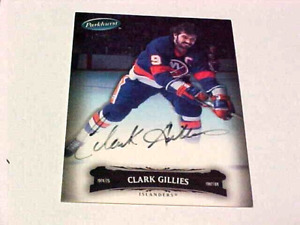 HHOF 2002 Clark Gillies 2006/07 Parkhurst #15-New York Islanders-AUTO-COA UD