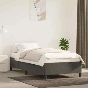 vidaXL Bed Frame without Mattress Dark Grey King Single Velvet - Picture 1 of 9