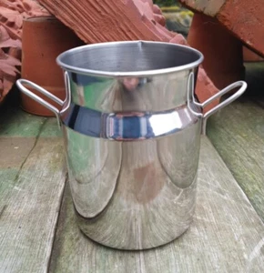 Mini Milk Churn Stainless Steel  480ml Milk Jug Serving Pot Tableware - Picture 1 of 10