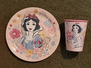 Disney 2023 Epcot Flower & Garden Festival Prize Plate + Cup Set Snow White NEW - Picture 1 of 7