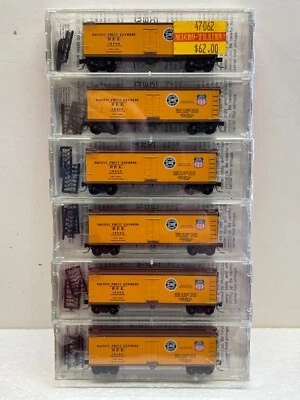 N Scale Micro Trains MTL 47062 Pacific Fruit Express Wood Reefer 6-Pack Set #2 - Image 1 of 3