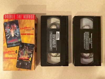 A Nightmare on Elm Street 3 & 4 (VHS, 1995, 2-Tape Set) Robert Englund - Image 1 of 3