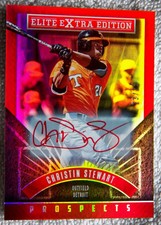 Christin Stewart 2015 Panini Elite Extra Edition Red Auto Card #23/25