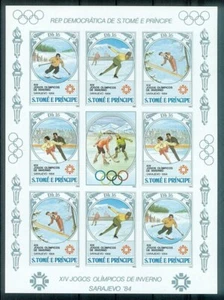 **1984 Sao Tome & Principe - IMPERFORATED STAMPS - Olympic Games SARAJEVO - MNH - Picture 1 of 1